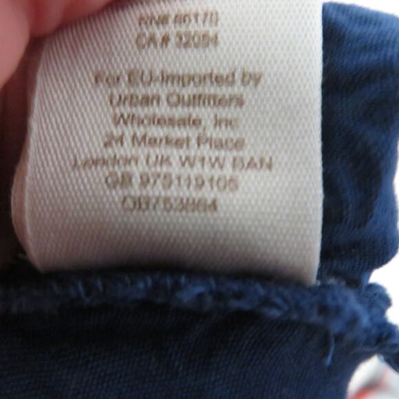 Free People Womens Sz XS Navy Blue Pink In The Flowers Embroidered Swing Dress - Picture 6 of 8